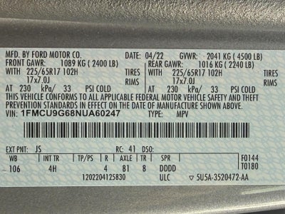 2022 Ford Escape SE AWD