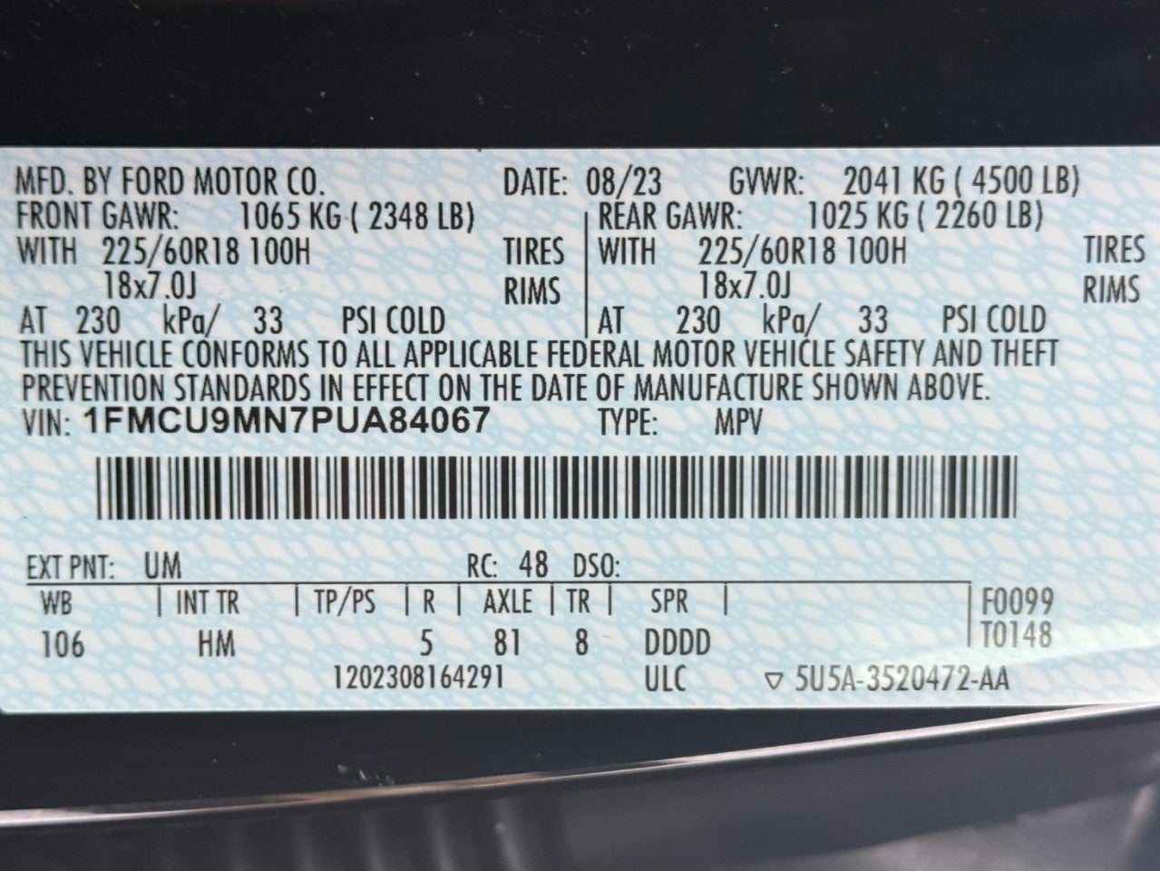 2023 Ford Escape ST-Line