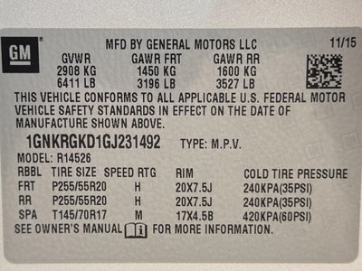 2016 Chevrolet Traverse FWD 1LT
