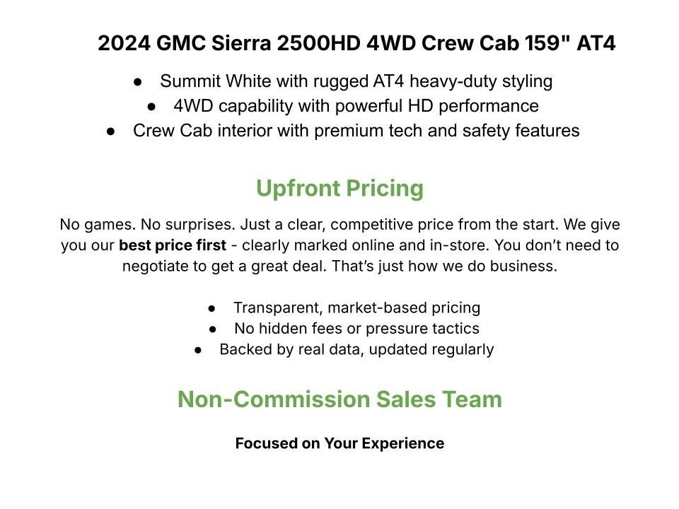 2024 GMC Sierra 2500HD Crew Cab Standard Box 4-Wheel Drive AT4