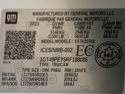 2024 GMC Sierra 2500HD Crew Cab Standard Box 4-Wheel Drive AT4