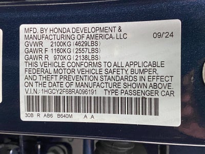 2024 Honda Accord EX-L Sedan