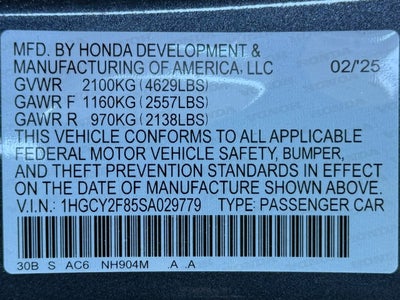 2025 Honda Accord Touring