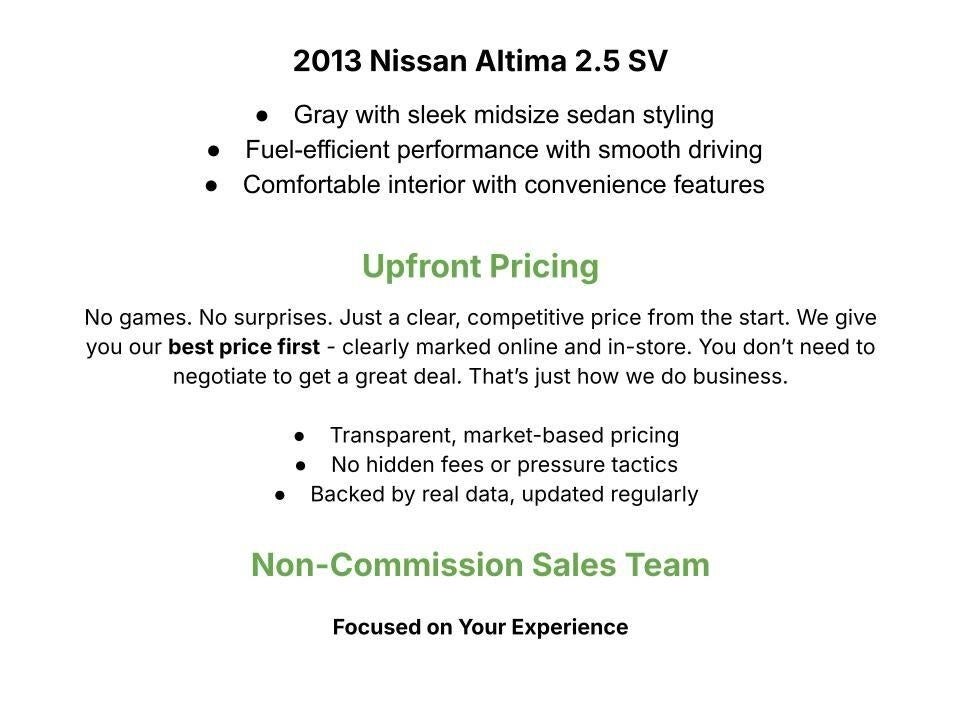 2013 Nissan Altima 4dr Sdn I4 2.5 SV