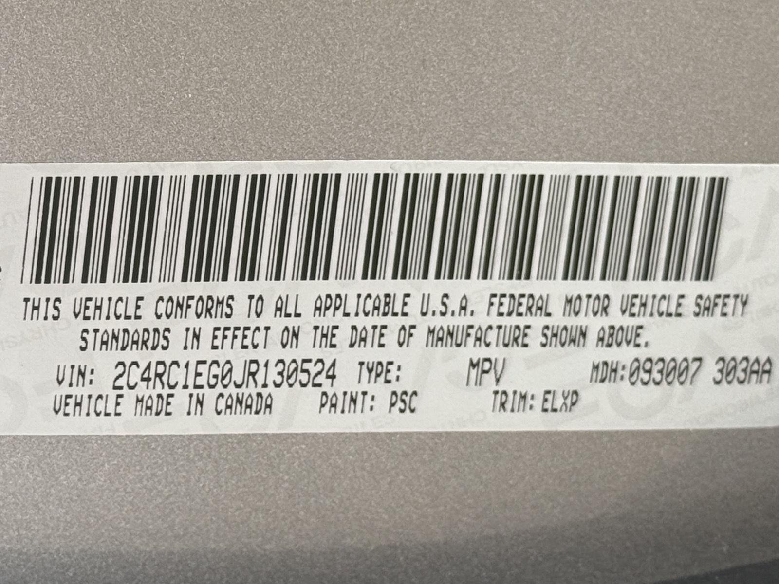 2018 Chrysler Pacifica Touring L Plus FWD
