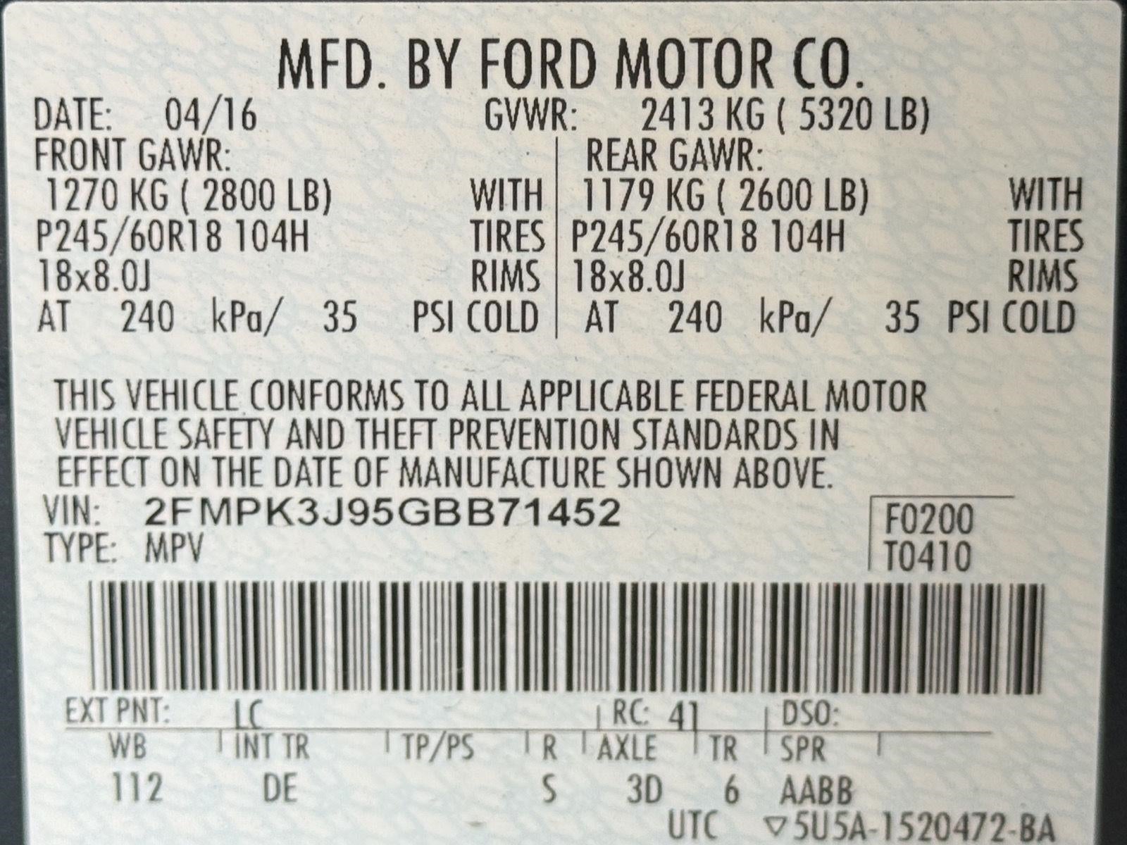 2016 Ford Edge 4dr SEL FWD