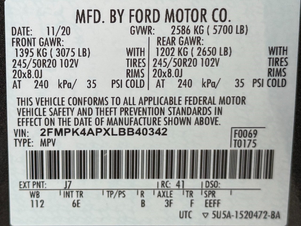 2020 Ford Edge ST AWD