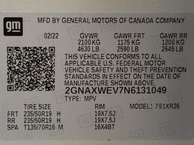 2022 Chevrolet Equinox AWD 4dr RS