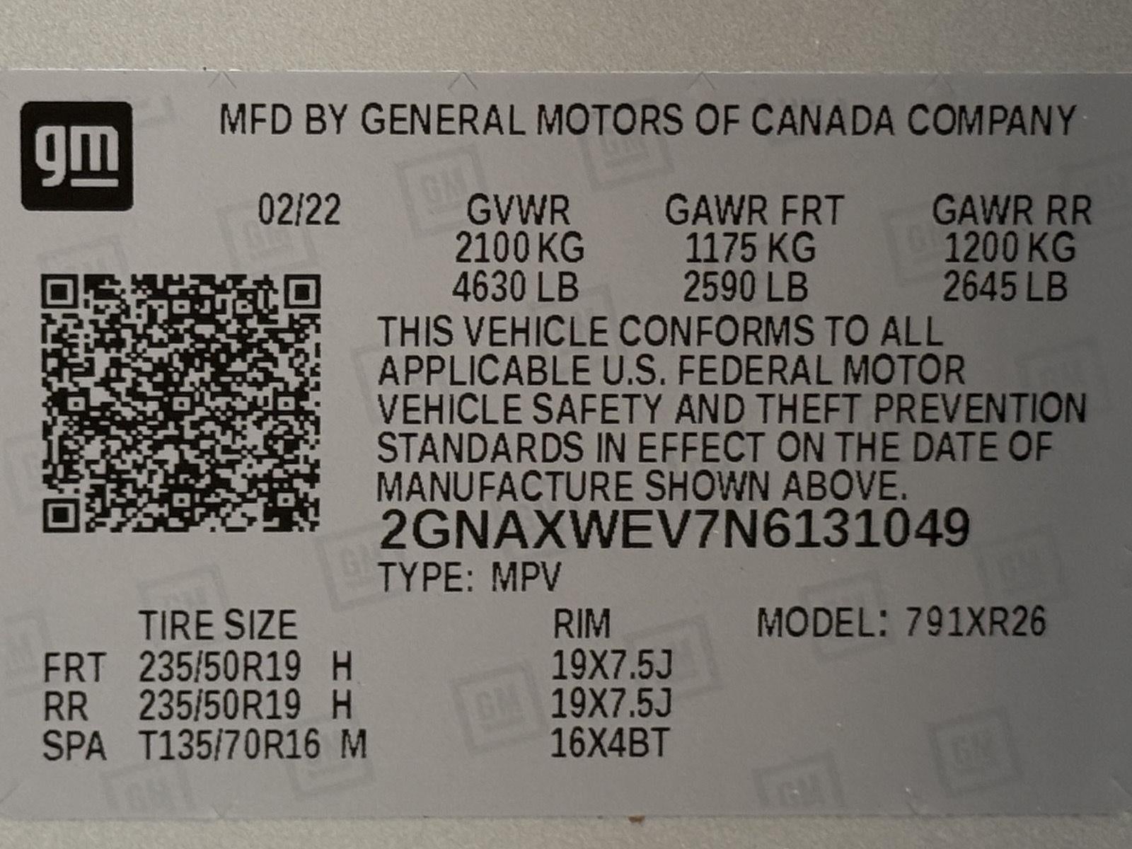 2022 Chevrolet Equinox AWD 4dr RS
