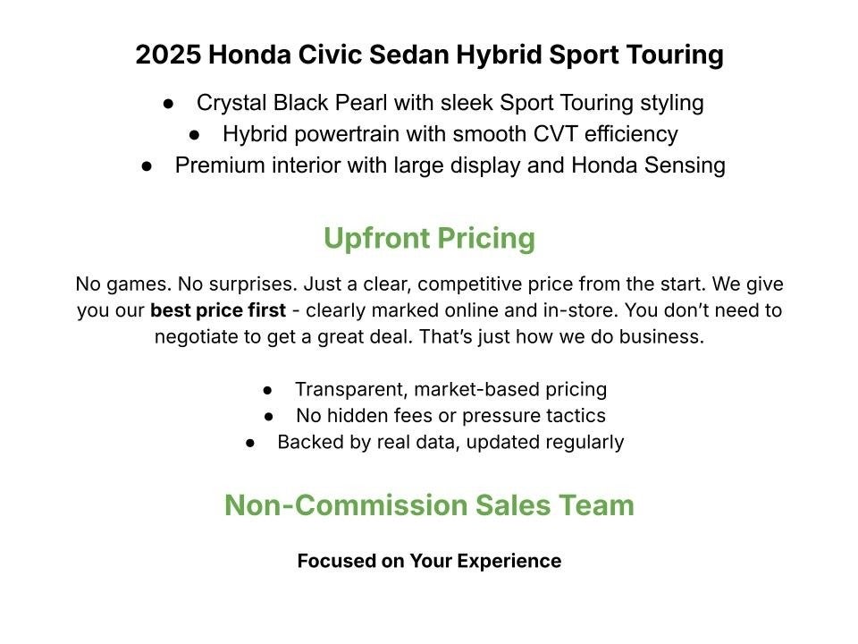 2025 Honda Civic Hybrid Sport Touring CVT