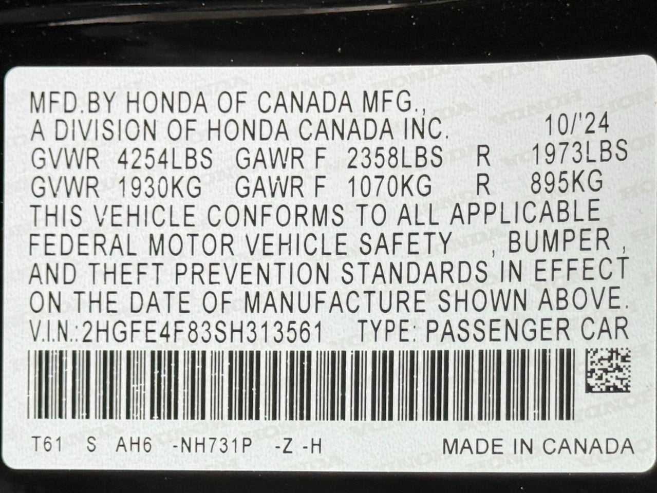 2025 Honda Civic Hybrid Sport Touring CVT