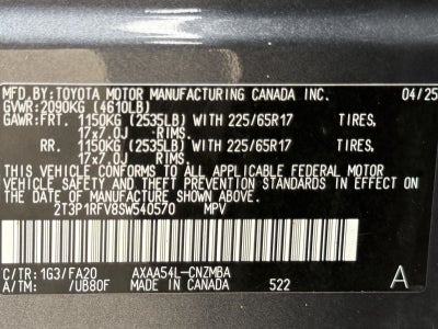 2025 Toyota RAV4 XLE AWD (Natl)