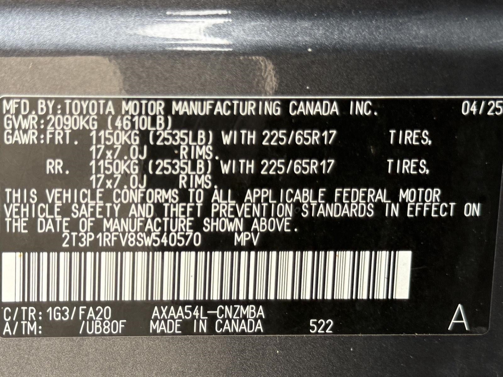 2025 Toyota RAV4 XLE AWD (Natl)