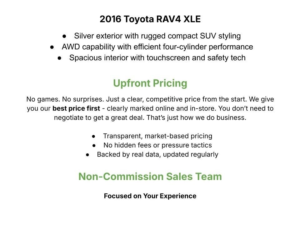 2016 Toyota RAV4 AWD 4dr XLE (Natl)