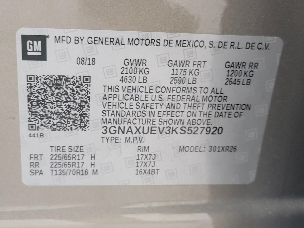2019 Chevrolet Equinox AWD LT