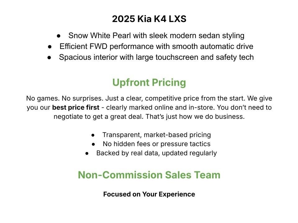 2025 Kia K4 LXS FWD