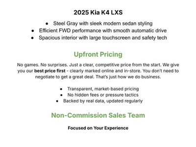 2025 Kia K4 LXS FWD