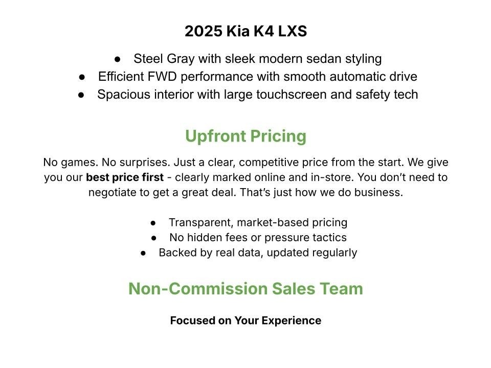 2025 Kia K4 LXS FWD