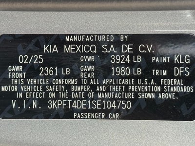 2025 Kia K4 LXS FWD