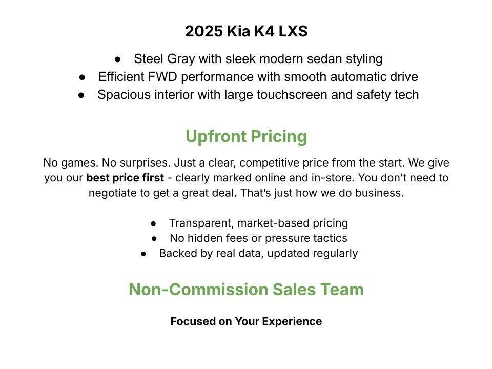 2025 Kia K4 LXS FWD