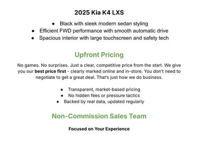 2025 Kia K4 LXS FWD