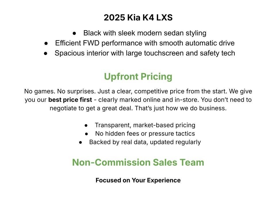 2025 Kia K4 LXS FWD