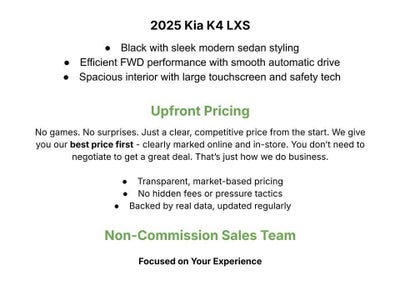 2025 Kia K4 LXS FWD