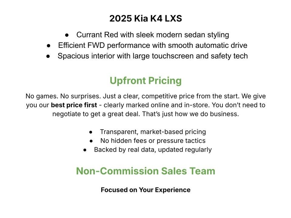 2025 Kia K4 LXS FWD