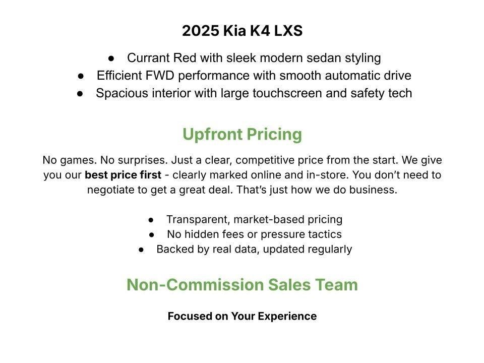 2025 Kia K4 LXS FWD