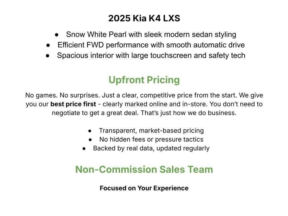2025 Kia K4 LXS FWD