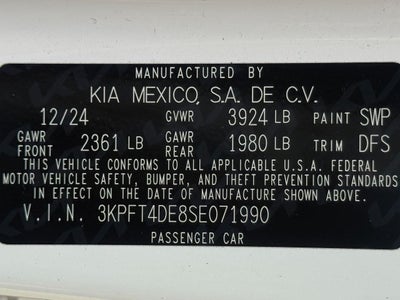 2025 Kia K4 LXS FWD