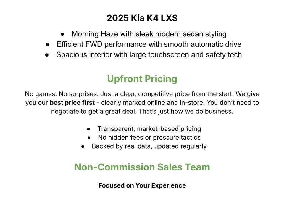 2025 Kia K4 LXS FWD