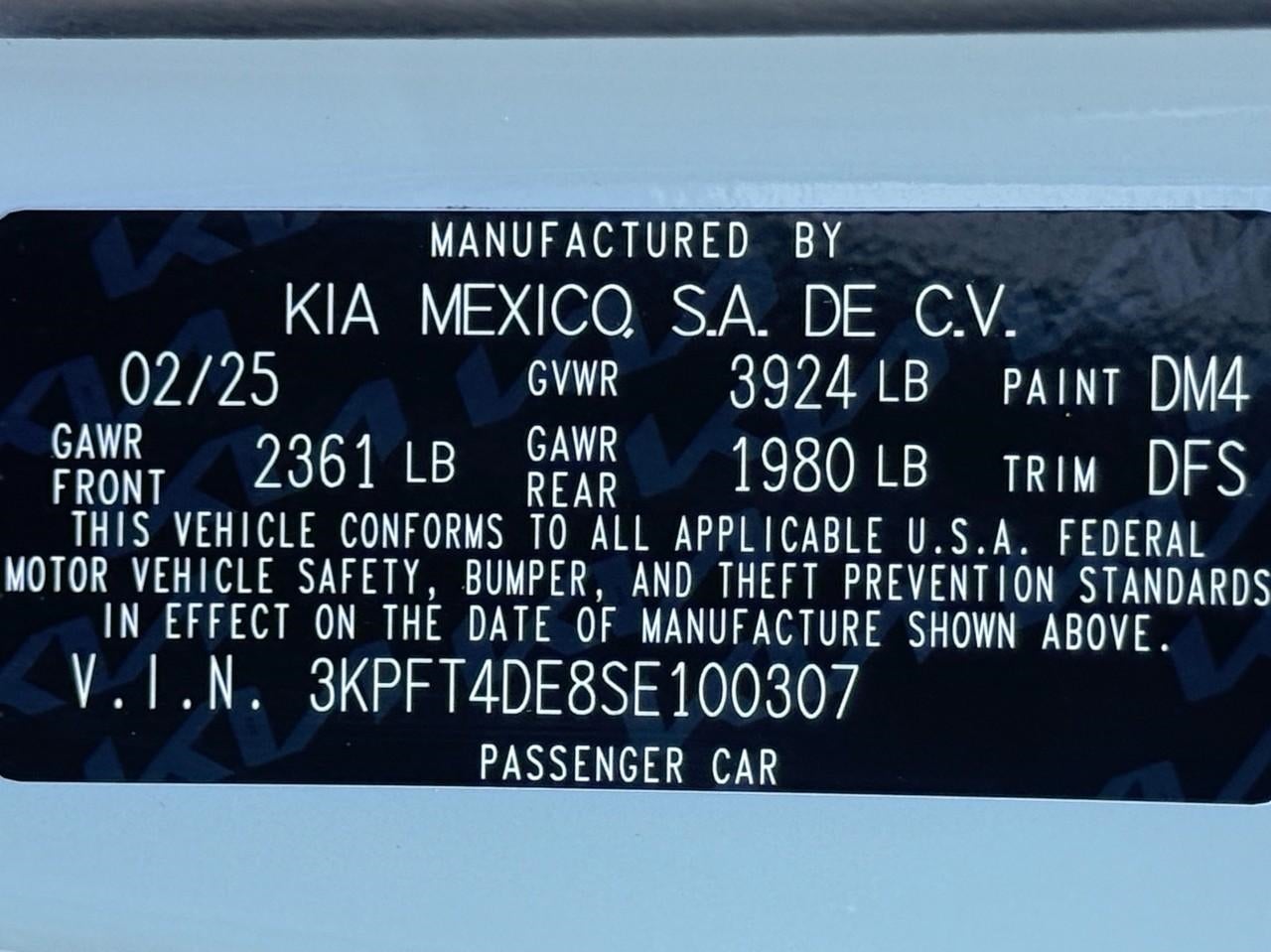2025 Kia K4 LXS FWD