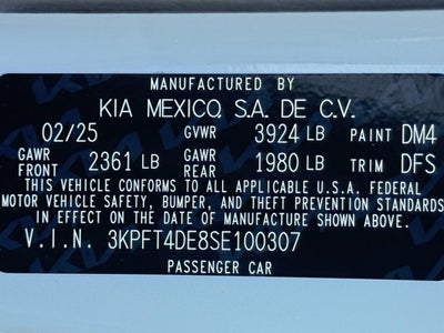 2025 Kia K4 LXS FWD