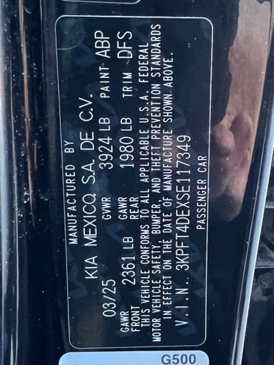 2025 Kia K4 LXS FWD