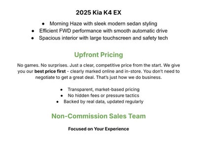 2025 Kia K4 EX FWD
