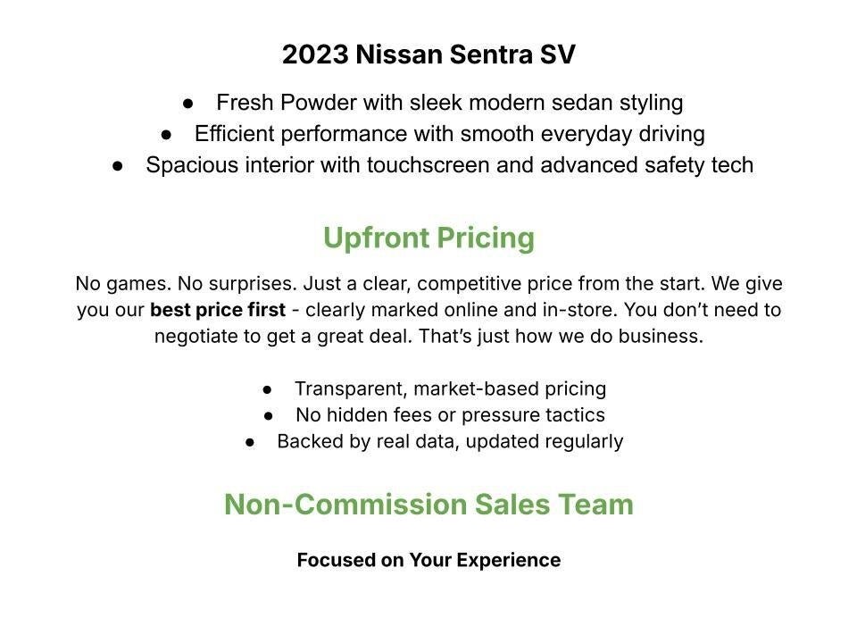 2023 Nissan Sentra SV CVT