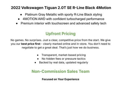 2022 Volkswagen Tiguan 2.0T SE R-Line Black 4MOTION