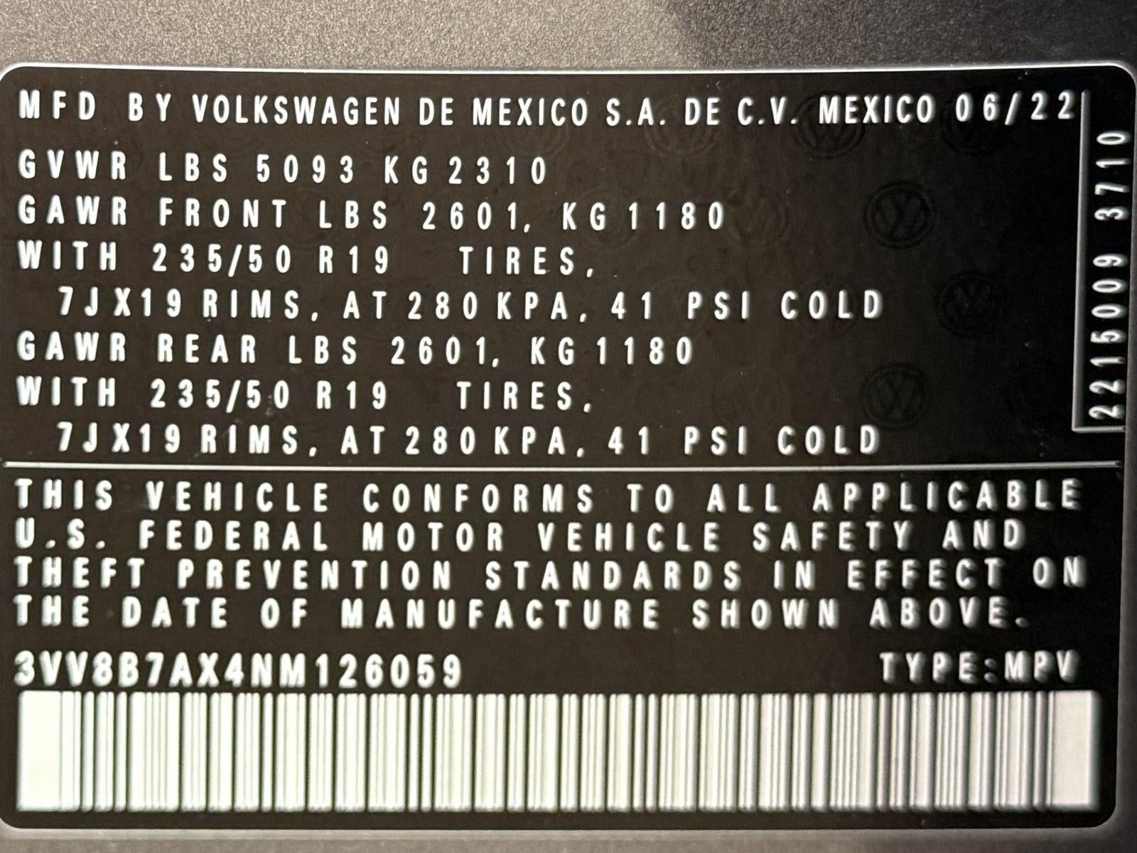 2022 Volkswagen Tiguan 2.0T SE R-Line Black 4MOTION