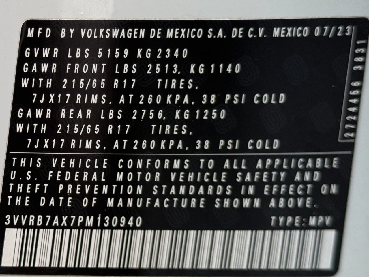 2023 Volkswagen Tiguan 2.0T S FWD