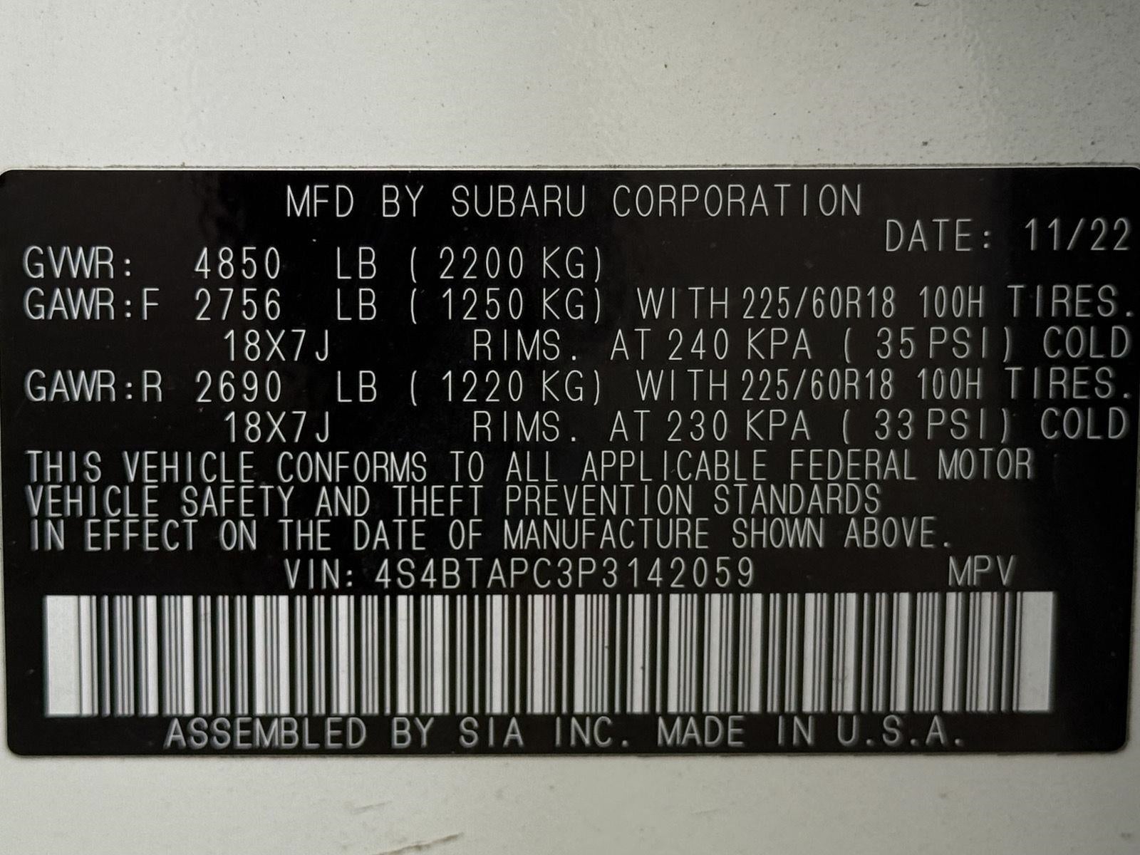 2023 Subaru Outback Touring CVT