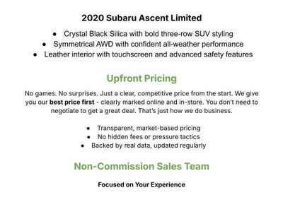 2020 Subaru Ascent Limited 8-Passenger