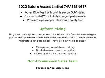 2020 Subaru Ascent Limited 7-Passenger
