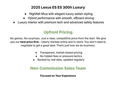 2025 Lexus ES 300h Luxury FWD