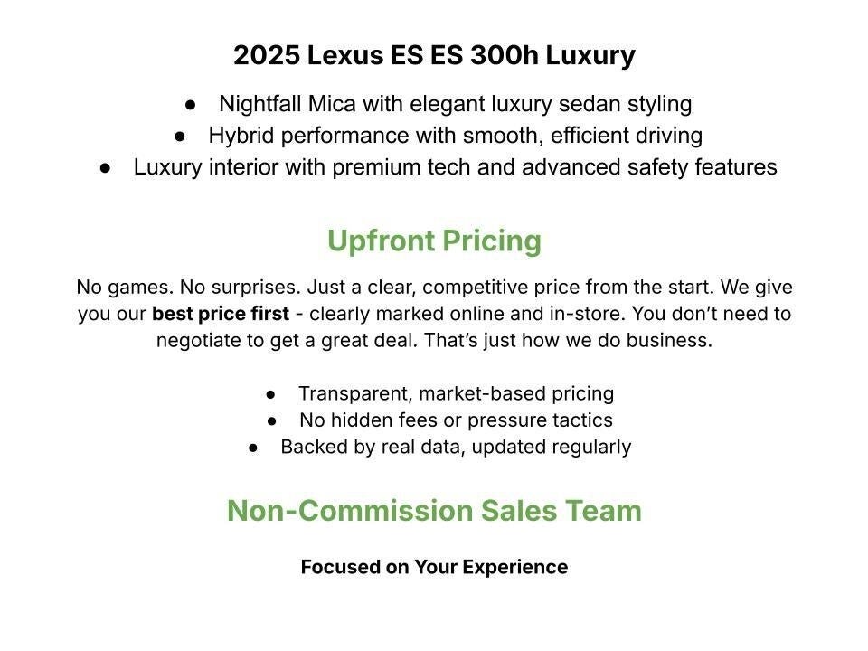 2025 Lexus ES 300h Luxury FWD