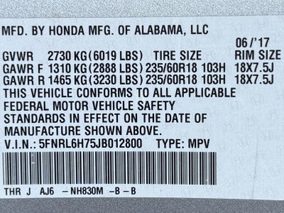 2018 Honda Odyssey EX-L Auto