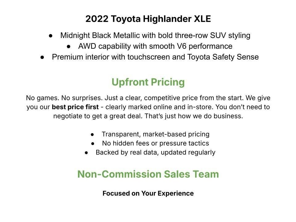 2022 Toyota Highlander XLE AWD (Natl)