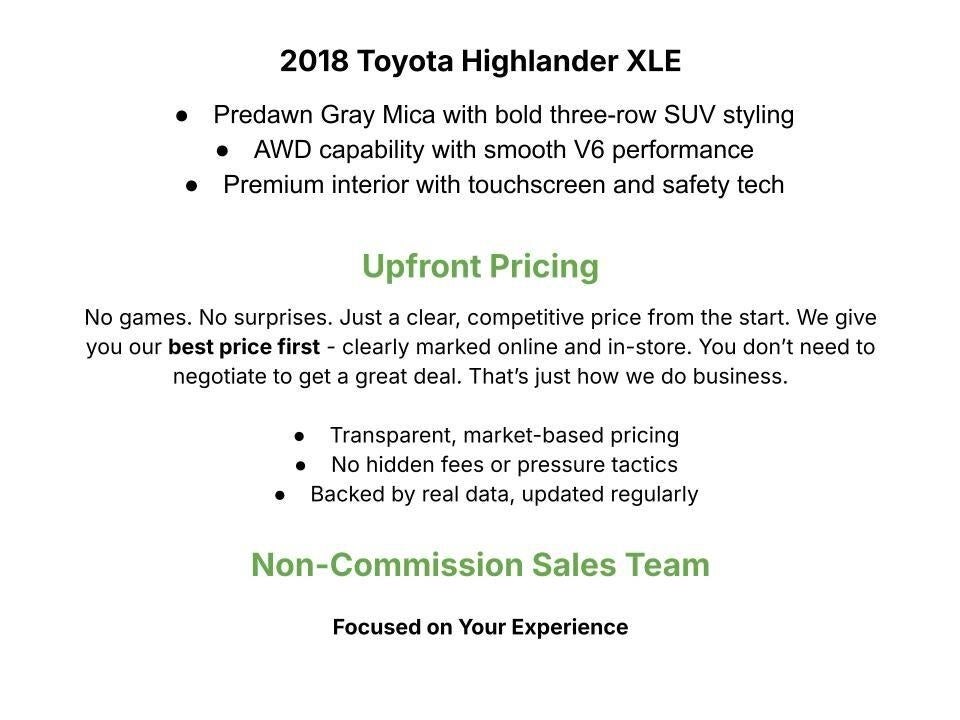 2018 Toyota Highlander XLE V6 AWD (Natl)