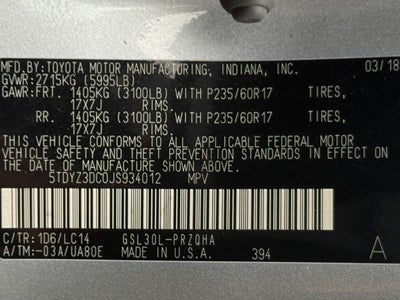 2018 Toyota Sienna XLE