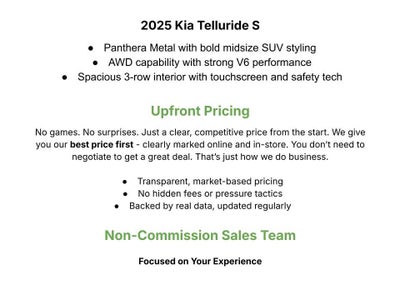 2025 Kia Telluride S AWD